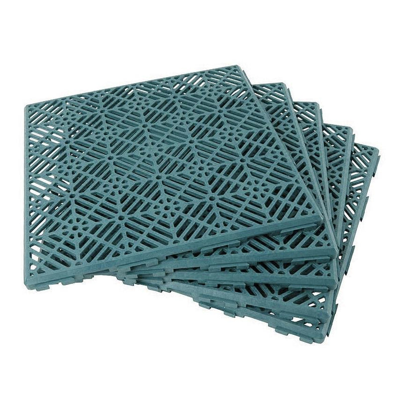 Slip-Resistant Interlocking Garden Tiles