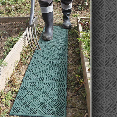 Slip-Resistant Interlocking Garden Tiles