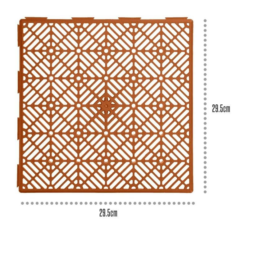 Slip-Resistant Interlocking Garden Tiles