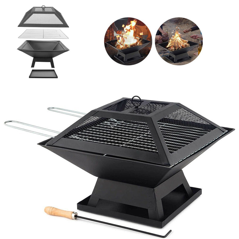 Square Patio Heater With Bbq Grill