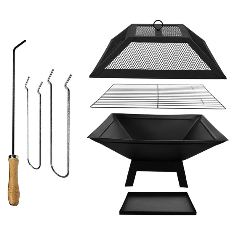 Square Patio Heater With Bbq Grill