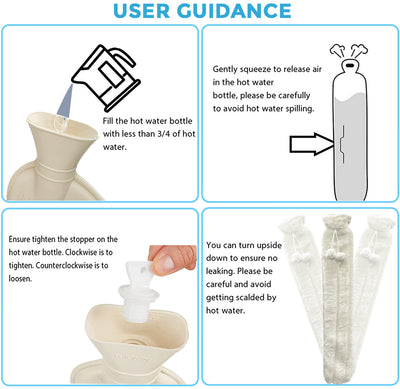 Extra Long Hot Water Bottle Cream