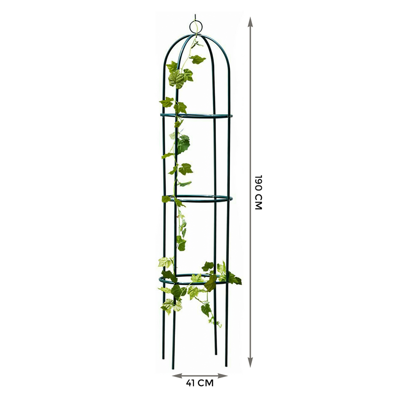 1.9m Outdoor Garden Metal Obelisk Trellis