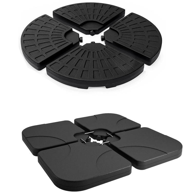 4 Pcs Cantilever Parasol Base Weight - Black