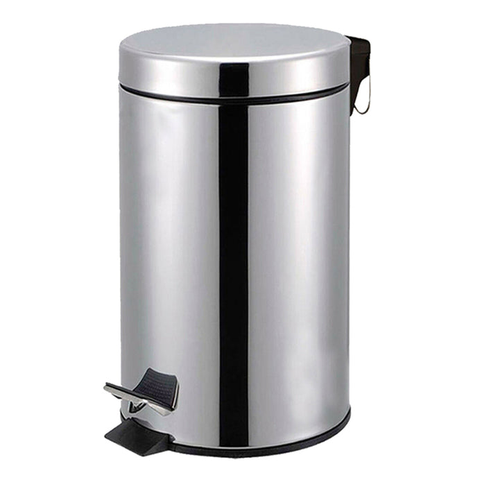 Pedal Toilet Bathroom Kitchen Bin - Silver