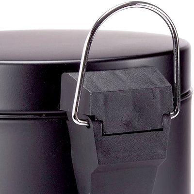 3 Litre Stainless Steel Pedal Bin - Black