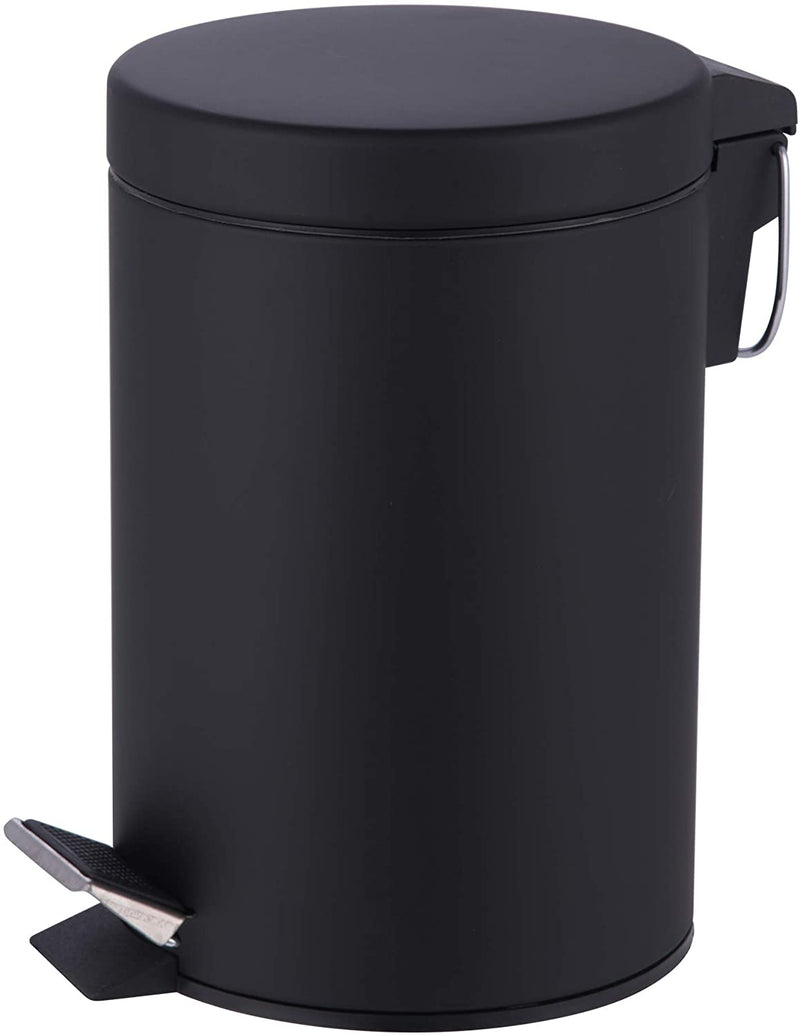 3 Litre Stainless Steel Pedal Bin - Black