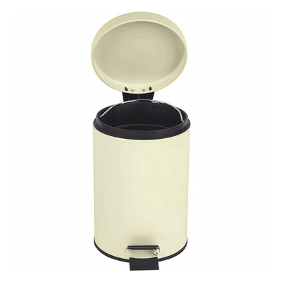 3 Litre Stainless Steel Pedal Bin - Cream