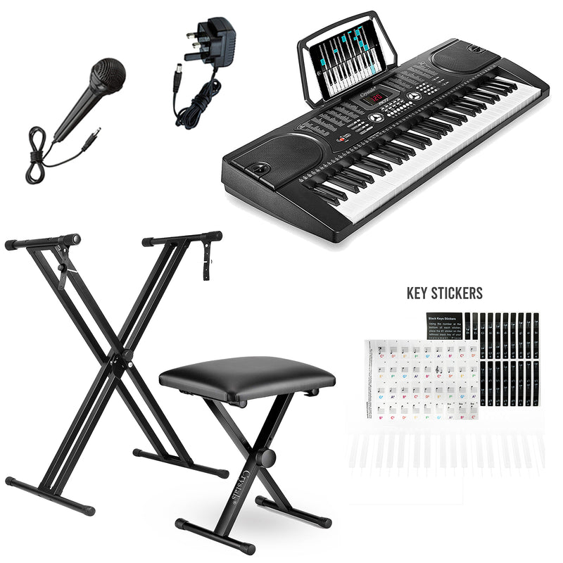 61 Keys Electronic Keyboard Piano + Stand & Chair