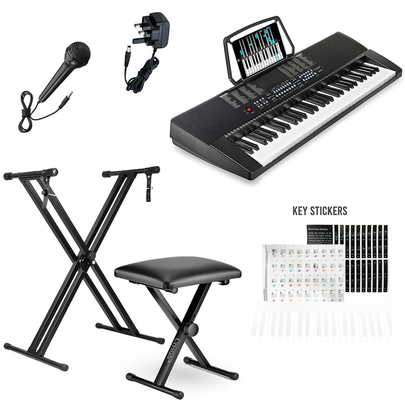 61 Keys Electronic Keyboard Piano + Stand & Chair