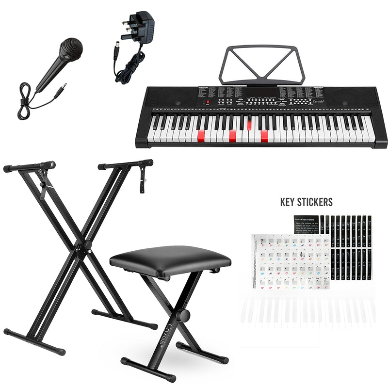 61 Keys Electronic Keyboard Piano + Stand & Chair