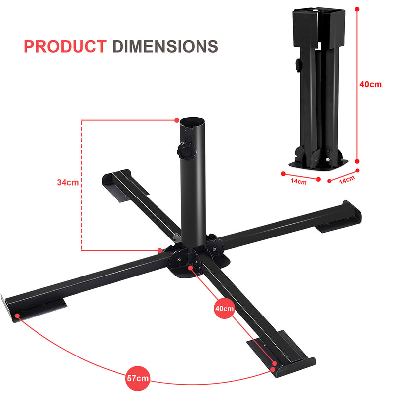 Foldable Parasol Base Black