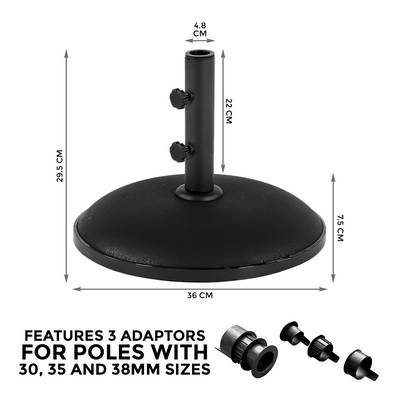 11kg Concrete Round Umbrella Parasol Base