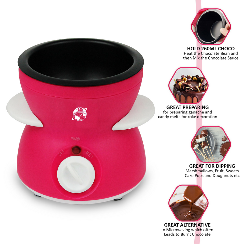 Pink Electric Chocolate Melting Fountain Pot