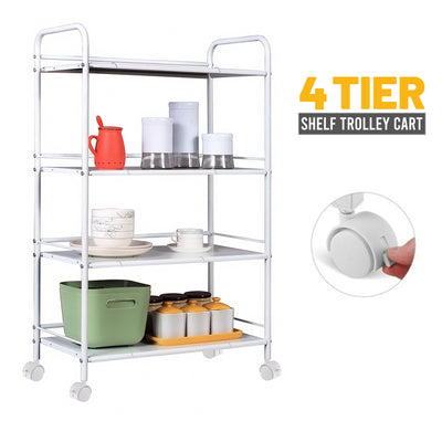 4 Tier Slim Kitchen Food Storage Trolley