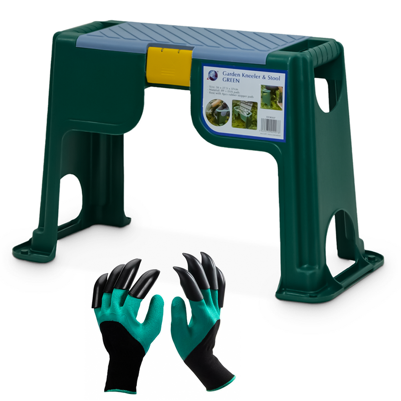 Portable 3in1 Garden Kneeler + Gardening Gloves