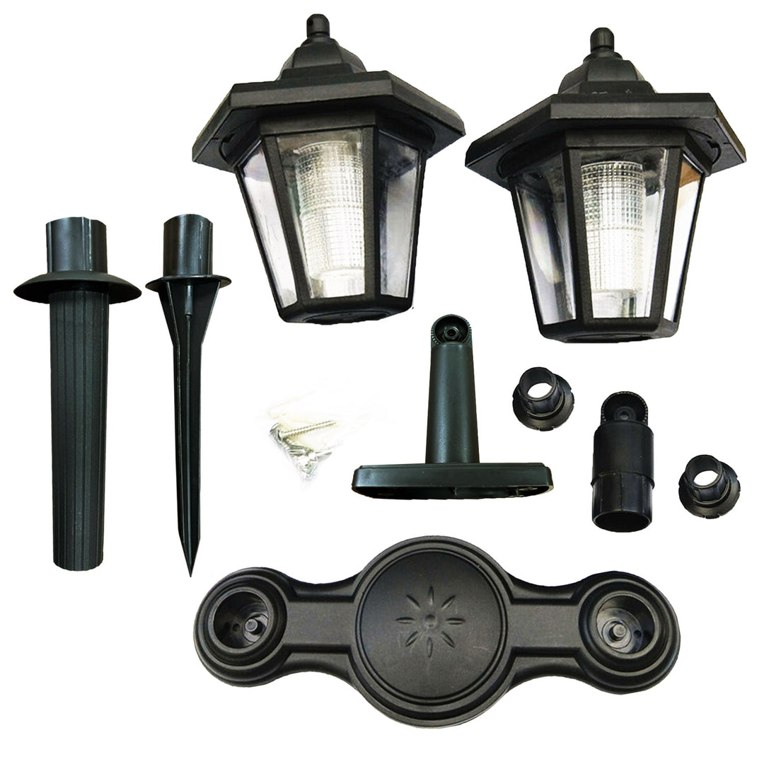 Solar Powered Dual Head LED Lantern