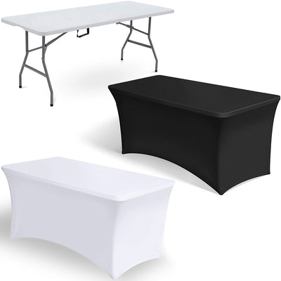 6ft Foldable Banquet Camping Table & Cover