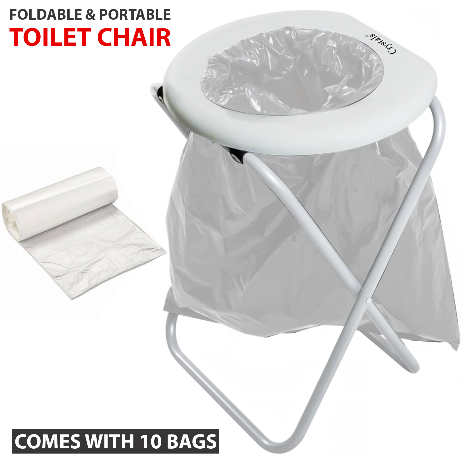 Folding camping toilet online chair
