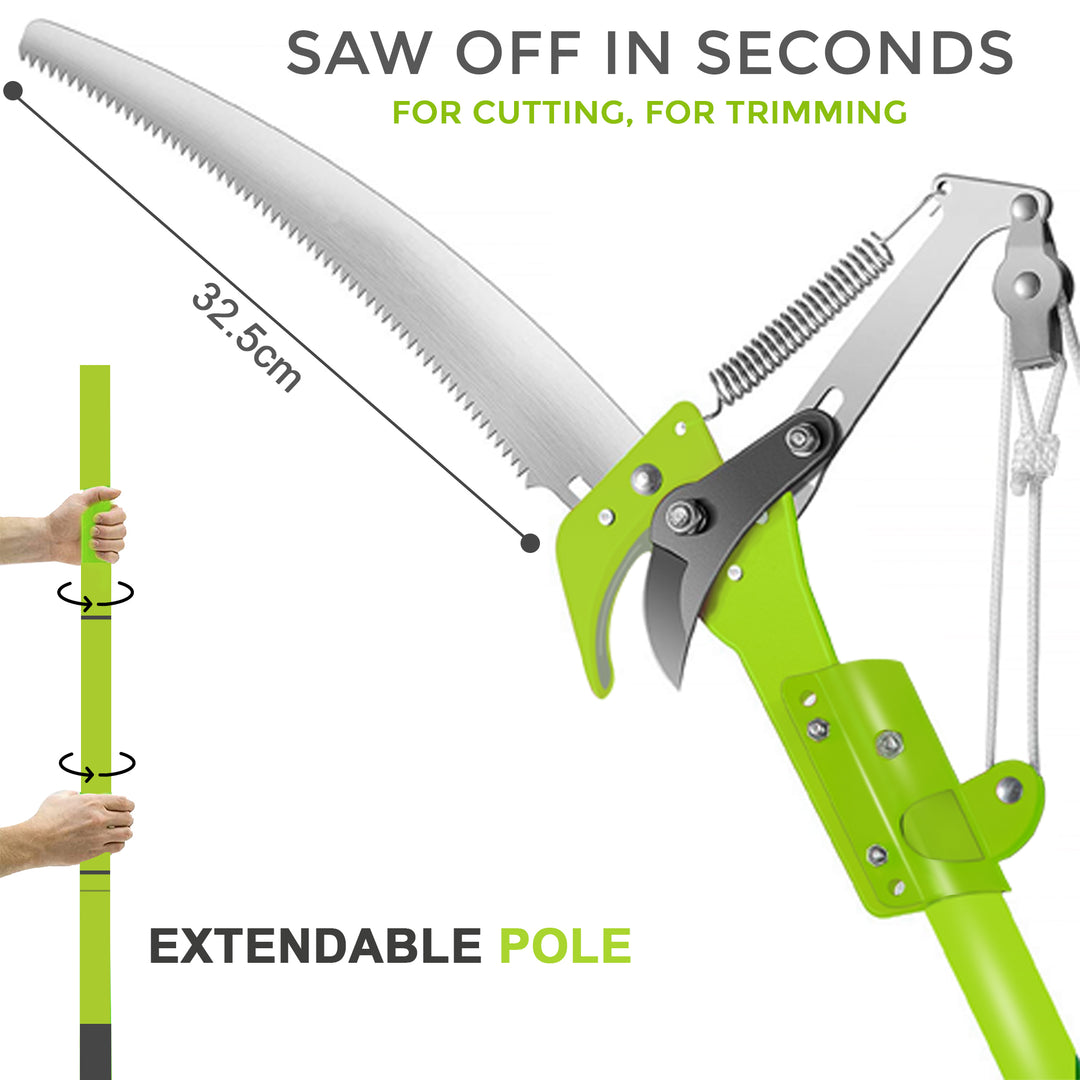 Telescopic Branch Pruner Cutter + 32cm Saw