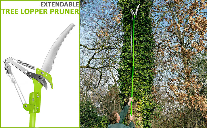 Loppers Heavy Duty Telescopic Ratchet Tree Pruner & Lopper With Saw ...