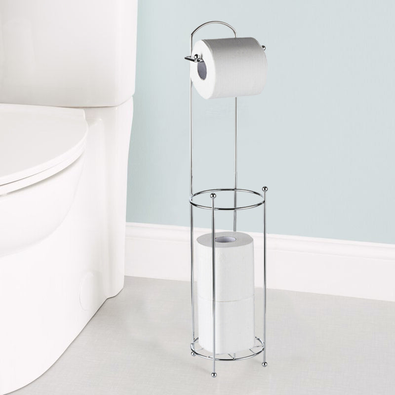 Toilet Roll Holder Free Standing - Chrome
