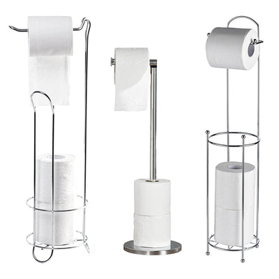 Toilet Roll Holder Free Standing - Chrome