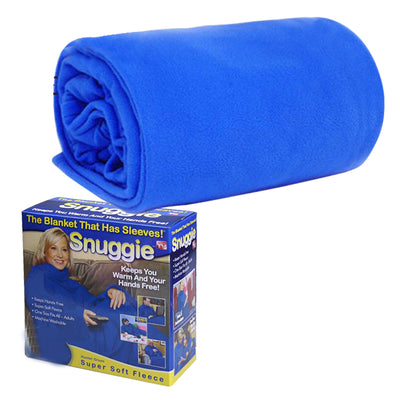 Sleeved Blanket Wrap Blue