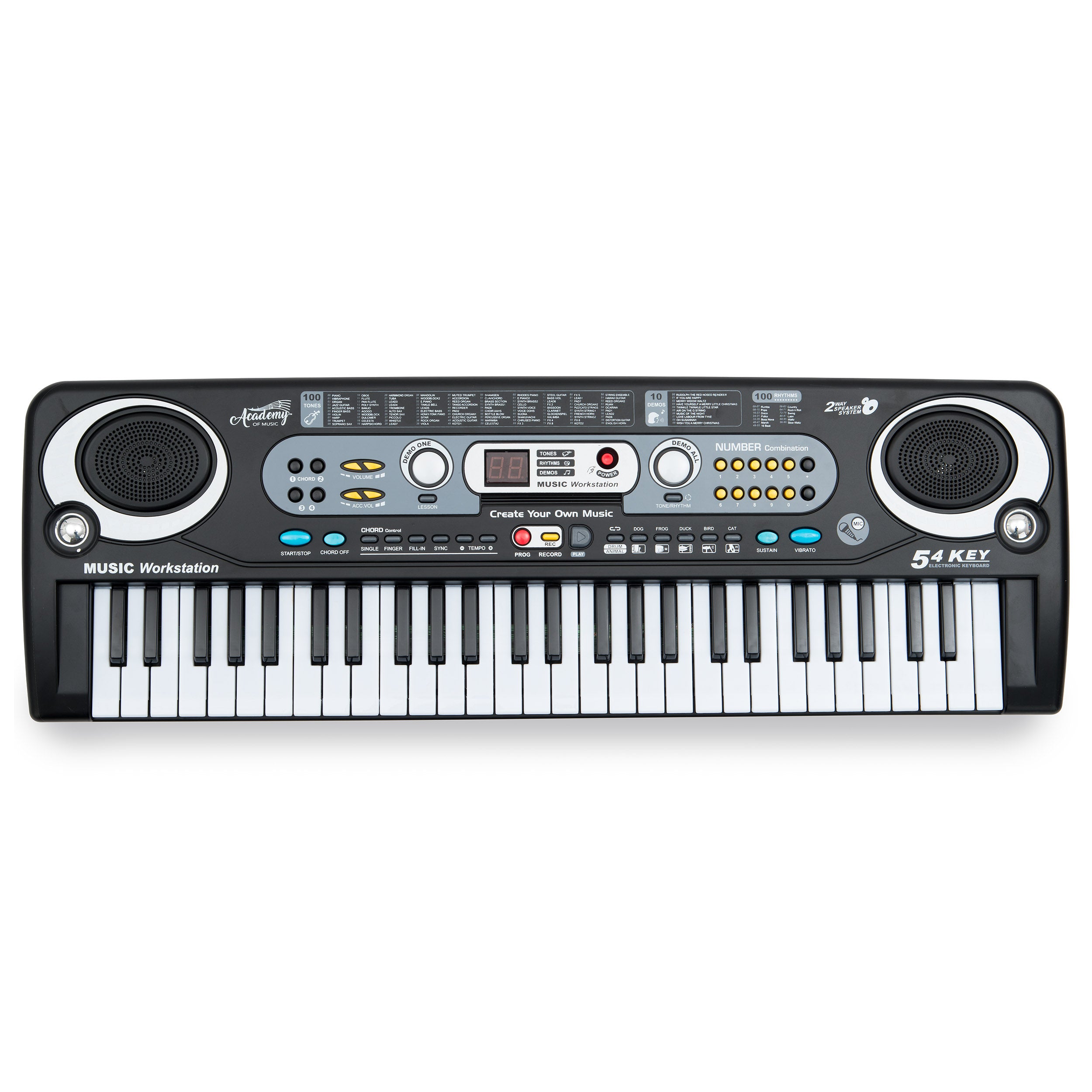 54 Keys Electronic Keyboard Piano + Microphone | Dennyshop UK