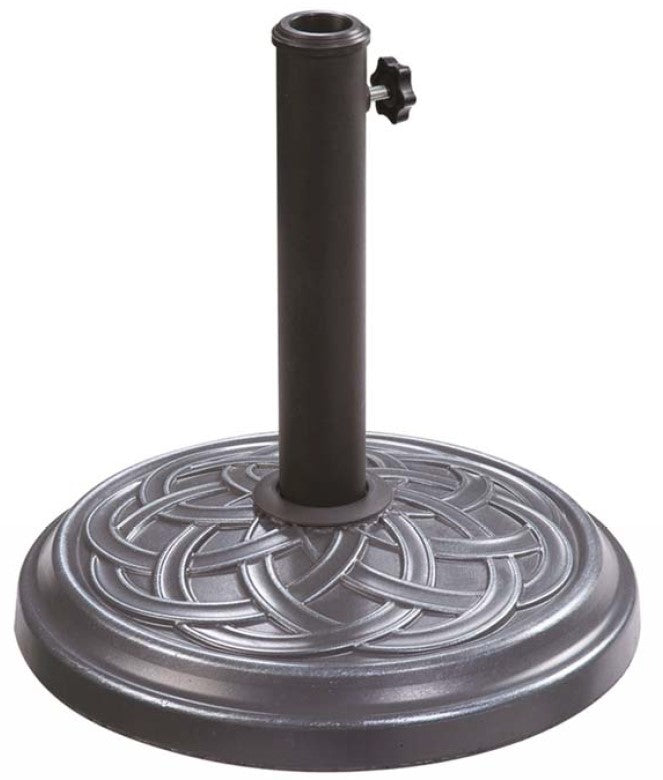 Heavy Duty Parasol Base 12Kg Black/Metallic UK