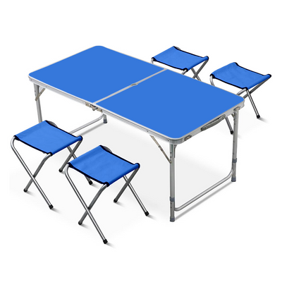 Folding Portable Table Stool Blue