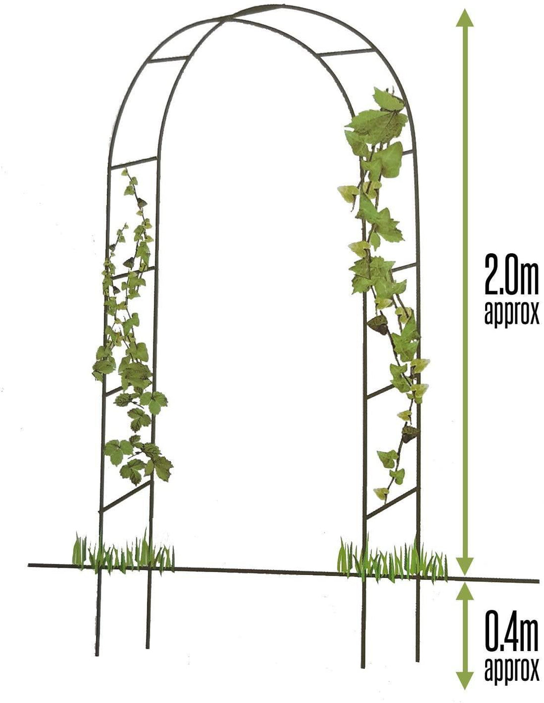 2M Metal Garden Arch - Denny Shop